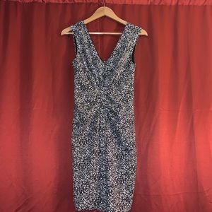 Express black base form fitting dress